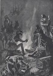 Il bivacco prima della battaglia di Bussaco, illustrazione da 